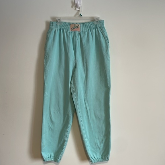VTG 80s Revival CHIC Pants Med Mint Seafoam Green Jogger Jean - Picture 2 of 13